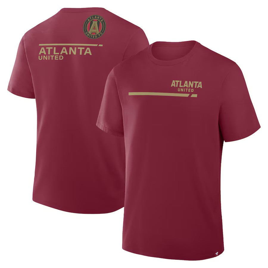 Atlanta United FC MLS Fanatics Corner Kick Legacy T-Shirt - Red - UKASSNI