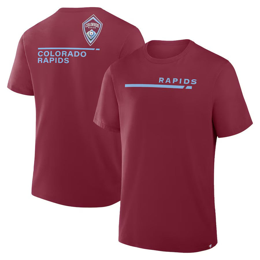 Colorado Rapids MLS Fanatics Corner Kick Legacy T-Shirt - Burgundy - UKASSNI