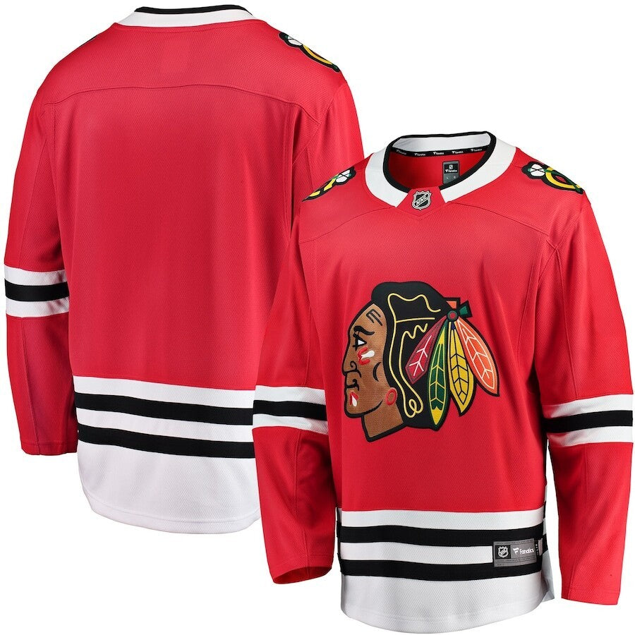 Chicago Blackhawks NHL Fanatics Breakaway Home Jersey – Red (USA Stock) - UKASSNI