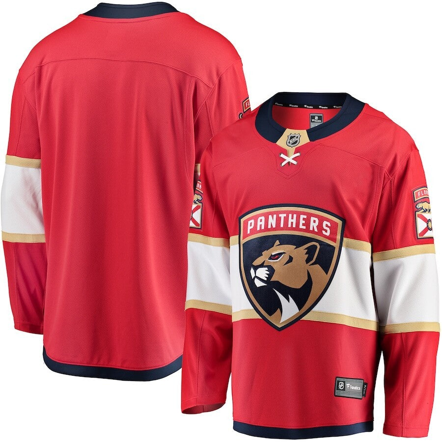 Florida Panthers NHL Fanatics Breakaway Home Jersey – Red (USA Stock) - UKASSNI