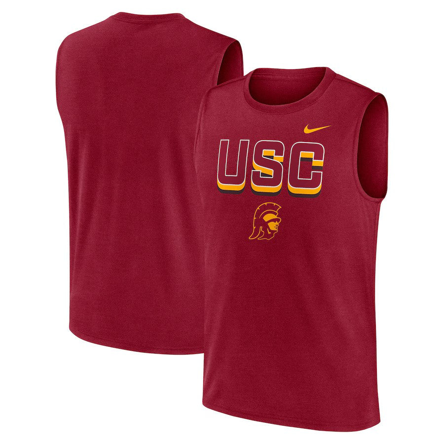 USC Trojans NCAA Nike Primetime Tricode Legend Performance Tank Top – Cardinal (USA Stock) - UKASSNI