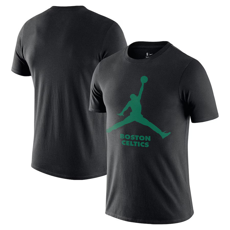 Boston Celtics Nike Essential Jumpman T-Shirt - Black - UKASSNI