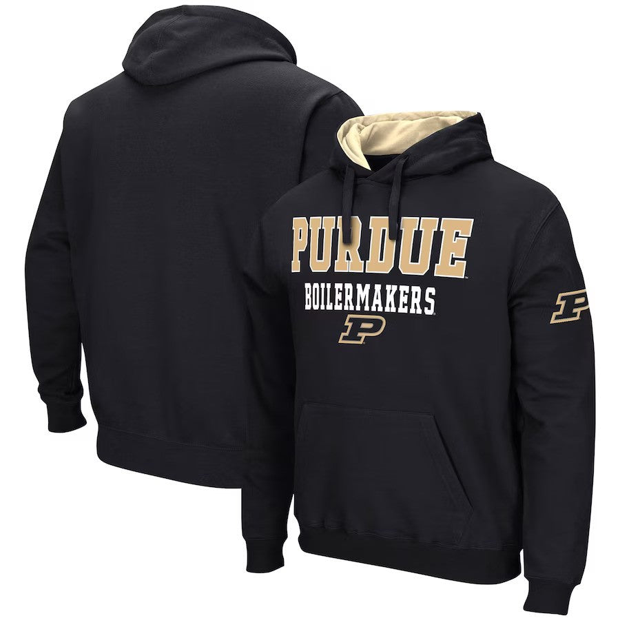 Purdue Boilermakers Colosseum Sunrise Pullover Hoodie - Black - UKASSNI