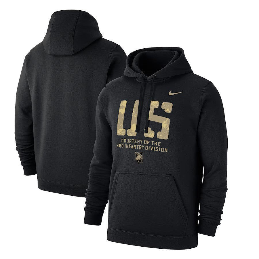 Army Black Knights Nike 2023 Rivalry Collection Courtesy of Club Fleece Pullover Hoodie - Black - UKASSNI