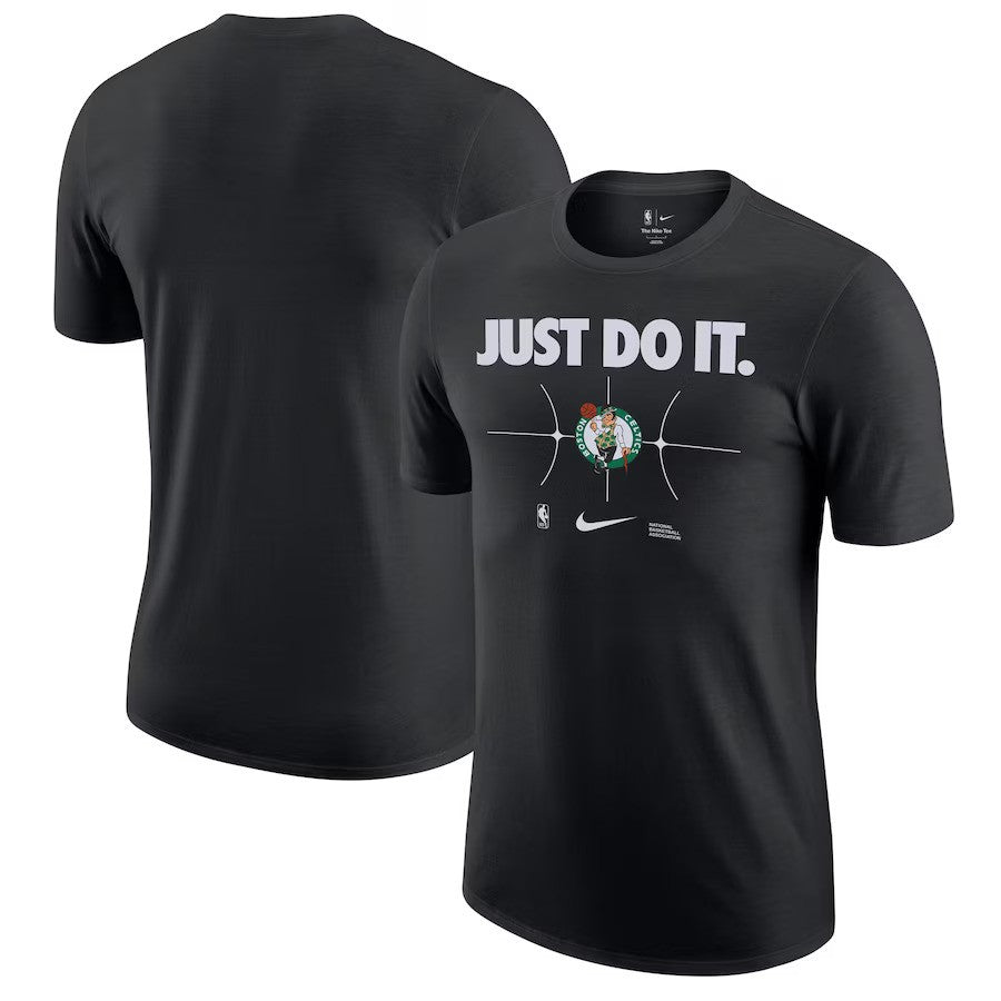 Boston Celtics Nike Just Do It T-Shirt - Black - UKASSNI