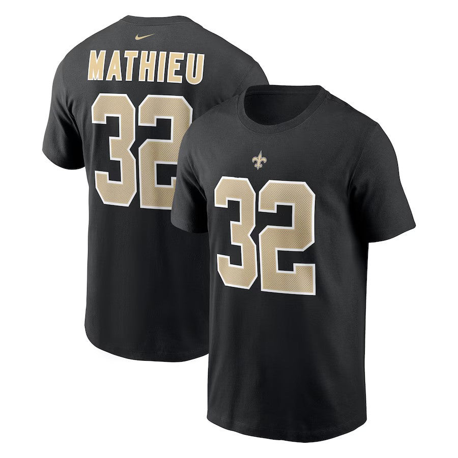 Tyrann Mathieu NFL New Orleans Saints Nike Player Name & Number T-Shirt - Black (USA Stock) - UKASSNI