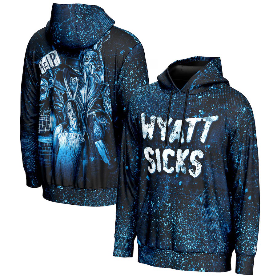 Wyatt Sicks WWE ProSphere Youth Help Pullover Hoodie - Black - UKASSNI