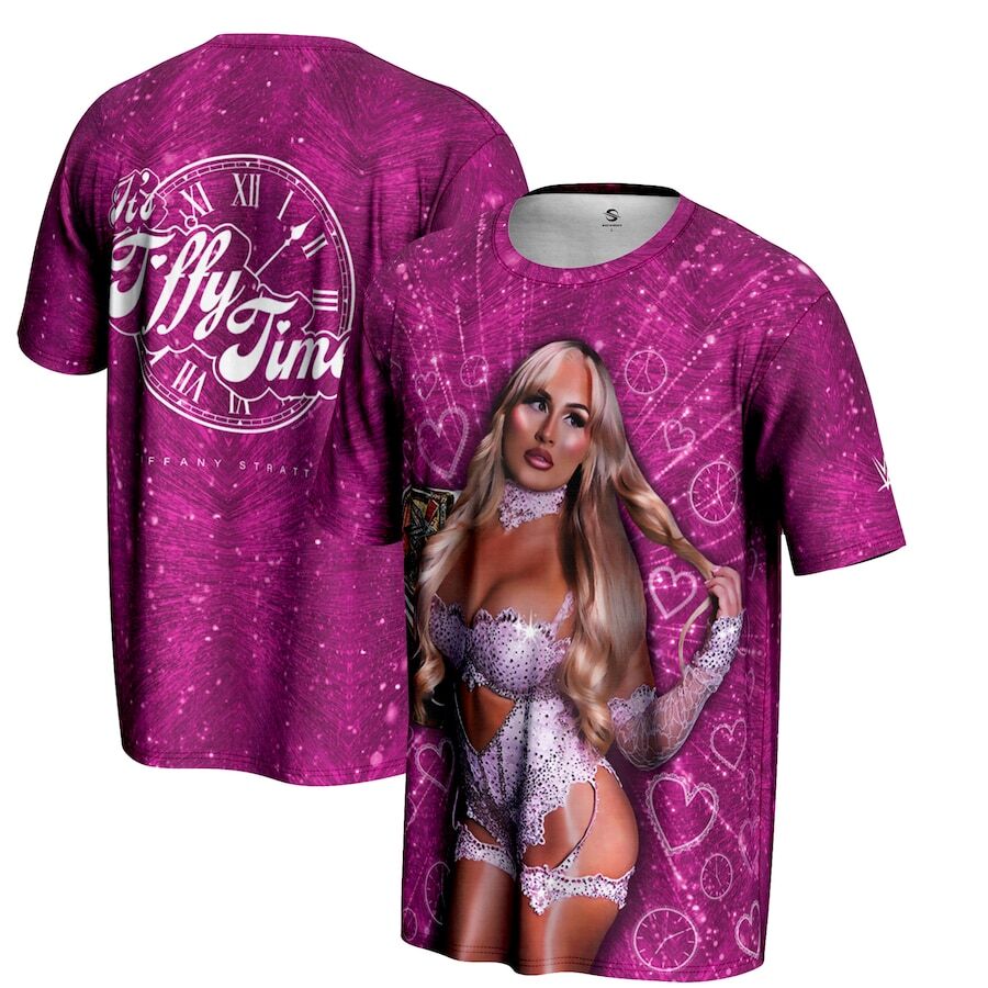 Tiffany Stratton WWE ProSphere Champion T-Shirt – Pink (USA Stock) - UKASSNI