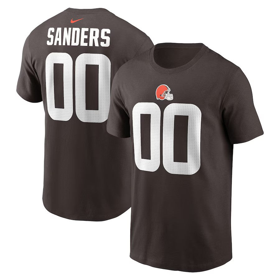 Shedeur Sanders NFL Cleveland Browns Nike 2025 NFL Draft Name & Number T-Shirt - Brown