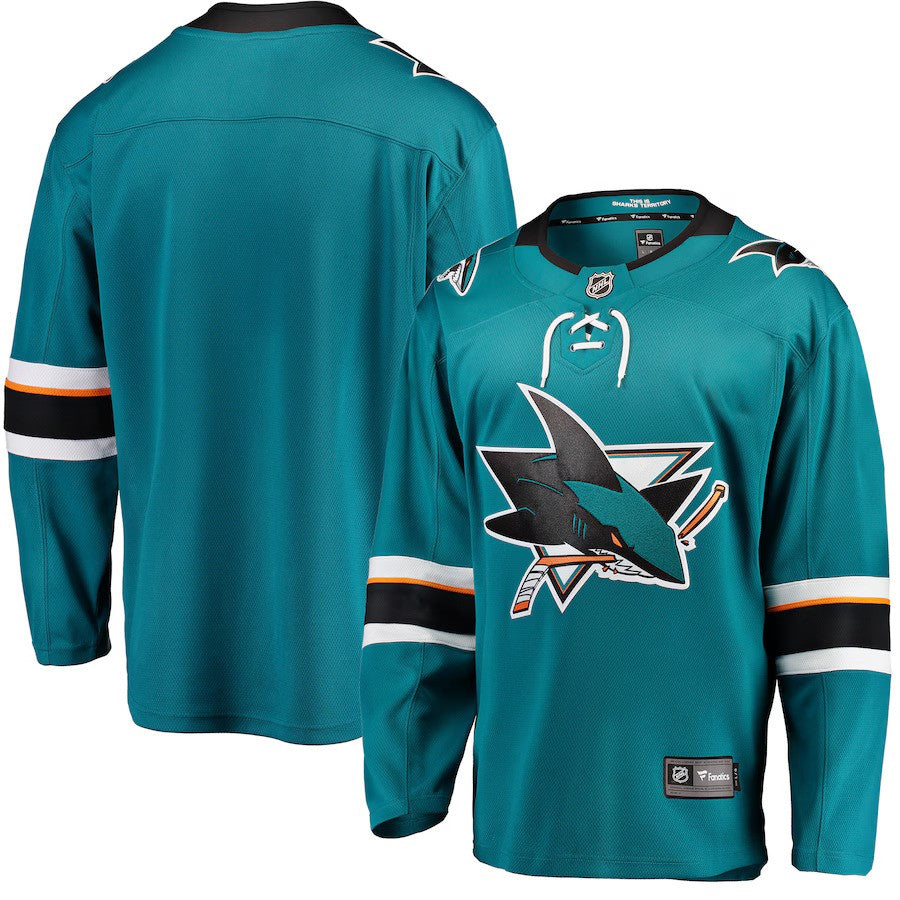 San Jose Sharks NHL Fanatics Breakaway Home Jersey – Teal (USA Stock) - UKASSNI