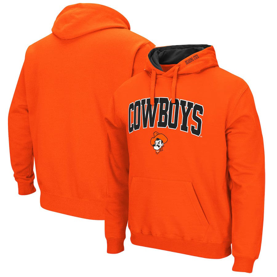 Oklahoma State Cowboys NCAA Colosseum Arch & Logo 3.0 Pullover Hoodie - Orange - UKASSNI