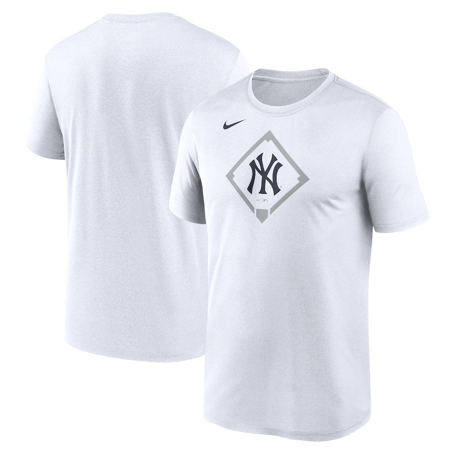 New York Yankees MLB Nike Icon Legend Performance T-Shirt - White - UKASSNI