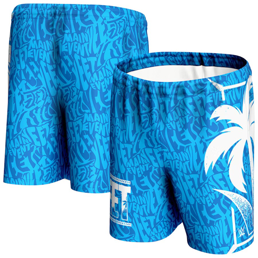Jey Uso WWE ProSphere YEET Camo Shorts – Blue (USA Stock) - UKASSNI