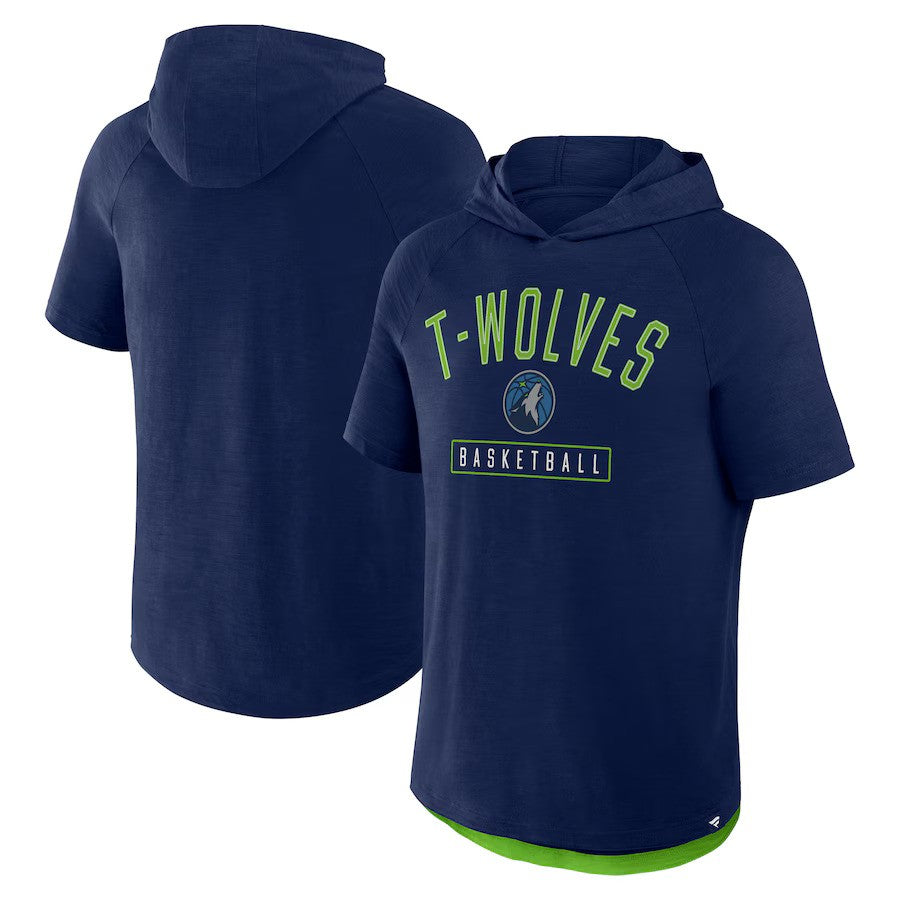 Minnesota Timberwolves NBA Fanatics Pass Legend Hooded T-Shirt - Athletic Navy - UKASSNI