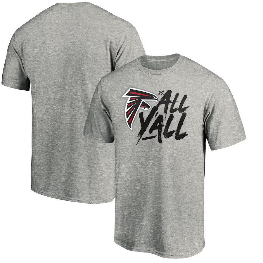 Atlanta Falcons Falcons vs. All Y'all T-Shirt - Heather Gray (USA Stock) - UKASSNI