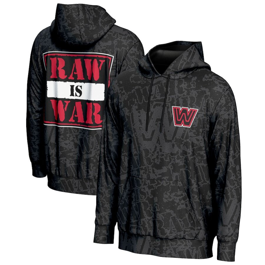WWE Raw Is War ProSphere Pullover Hoodie – Black (USA Stock) - UKASSNI