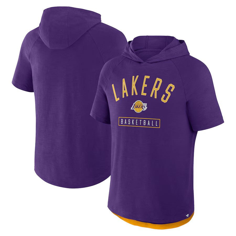 Los Angeles Lakers NBA Fanatics Pass Legend Hooded T-Shirt – Purple (USA Stock) - UKASSNI