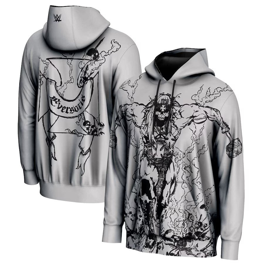 Triple H WWE ProSphere Skull King Pullover Hoodie – Gray (USA Stock) - UKASSNI