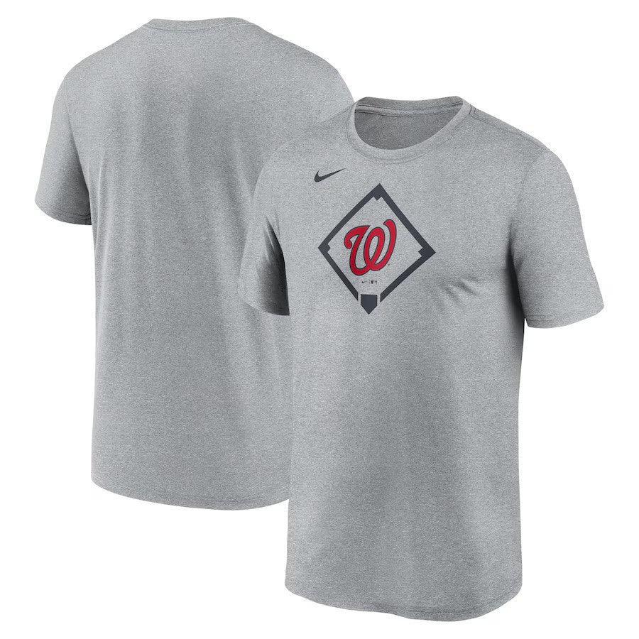 Washington Nationals MLB Nike Icon Legend Performance T-Shirt - Heather Gray - UKASSNI