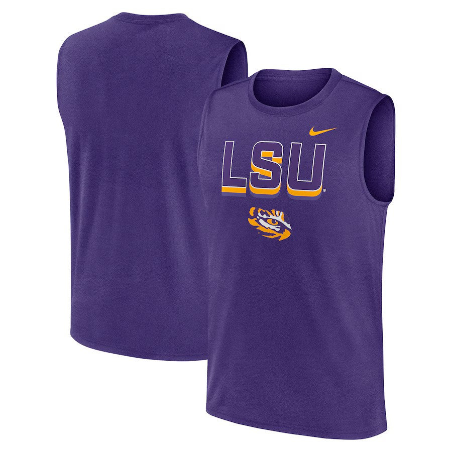 LSU Tigers NCAA Nike Primetime Tricode Legend Performance Tank Top – Purple (USA Stock) - UKASSNI
