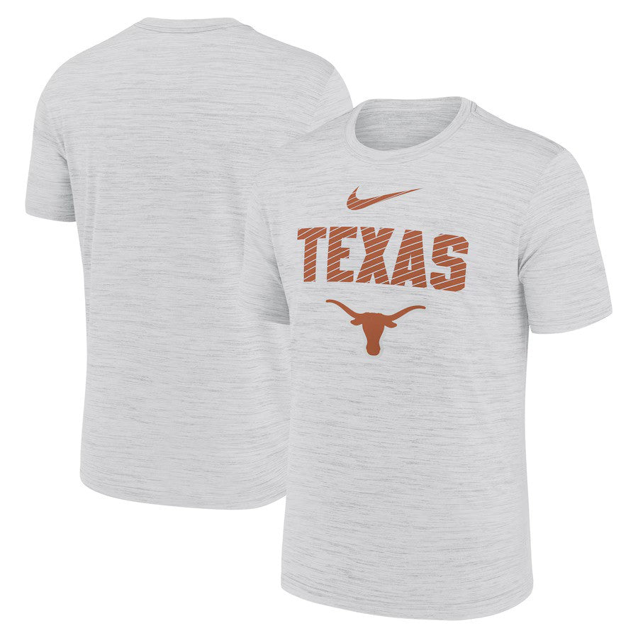 Texas Longhorns NCAA Nike Campus Slant Velocity Performance T-Shirt – White (USA Stock) - UKASSNI