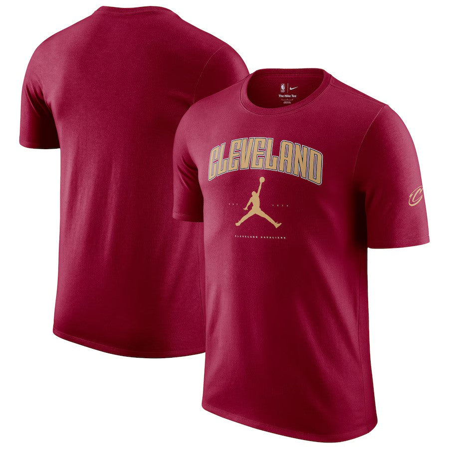 Cleveland Cavaliers NBA Jordan Brand Unisex Essential Cities T-Shirt - Wine - UKASSNI