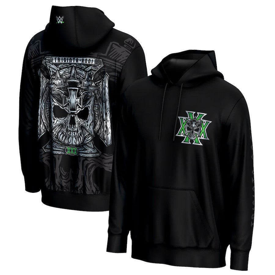 Triple H WWE ProSphere 30th Anniversary Pullover Hoodie – Black (USA Stock) - UKASSNI
