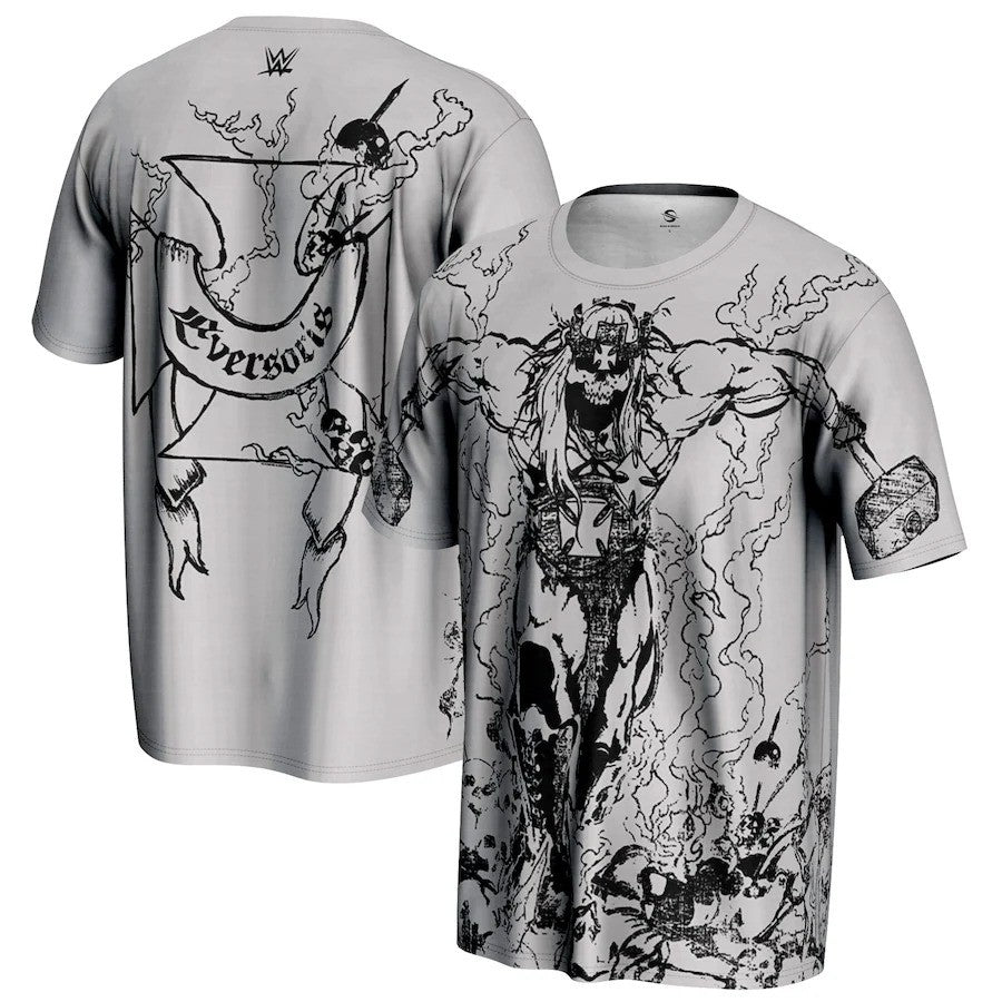 Triple H WWE ProSphere Skull King T-Shirt – Gray (USA Stock) - UKASSNI