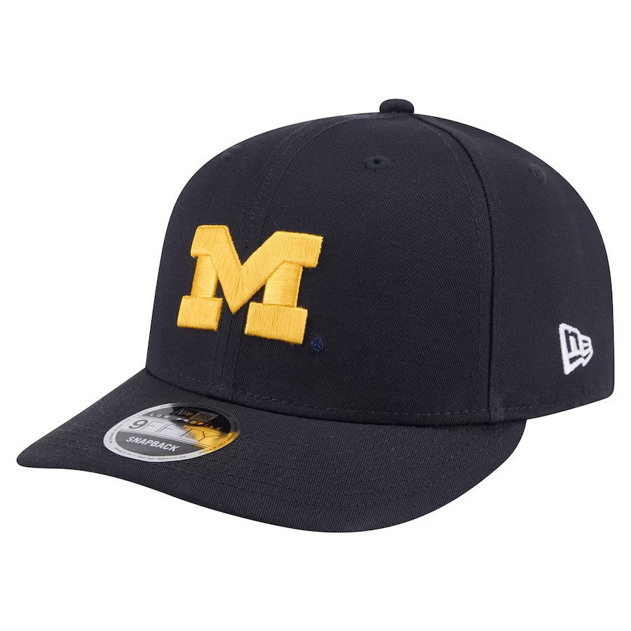 Michigan Wolverines NCAA New Era Low Profile 9FIFTY Snapback Hat - Navy - UKASSNI