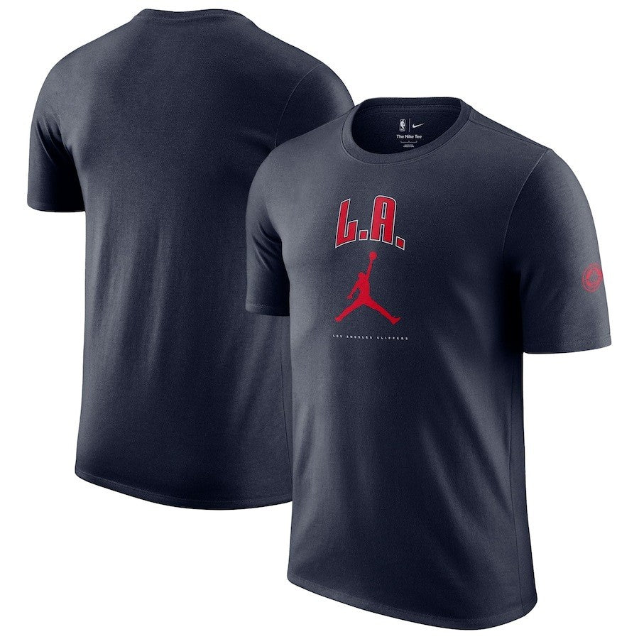 LA Clippers NBA Jordan Brand Unisex Essential Cities T-Shirt - Navy - UKASSNI