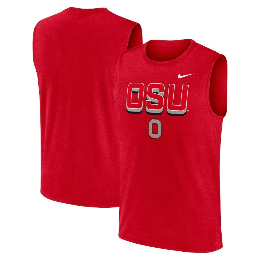 Ohio State Buckeyes NCAA Nike Primetime Tricode Legend Performance Tank Top – Scarlet (USA Stock) - UKASSNI