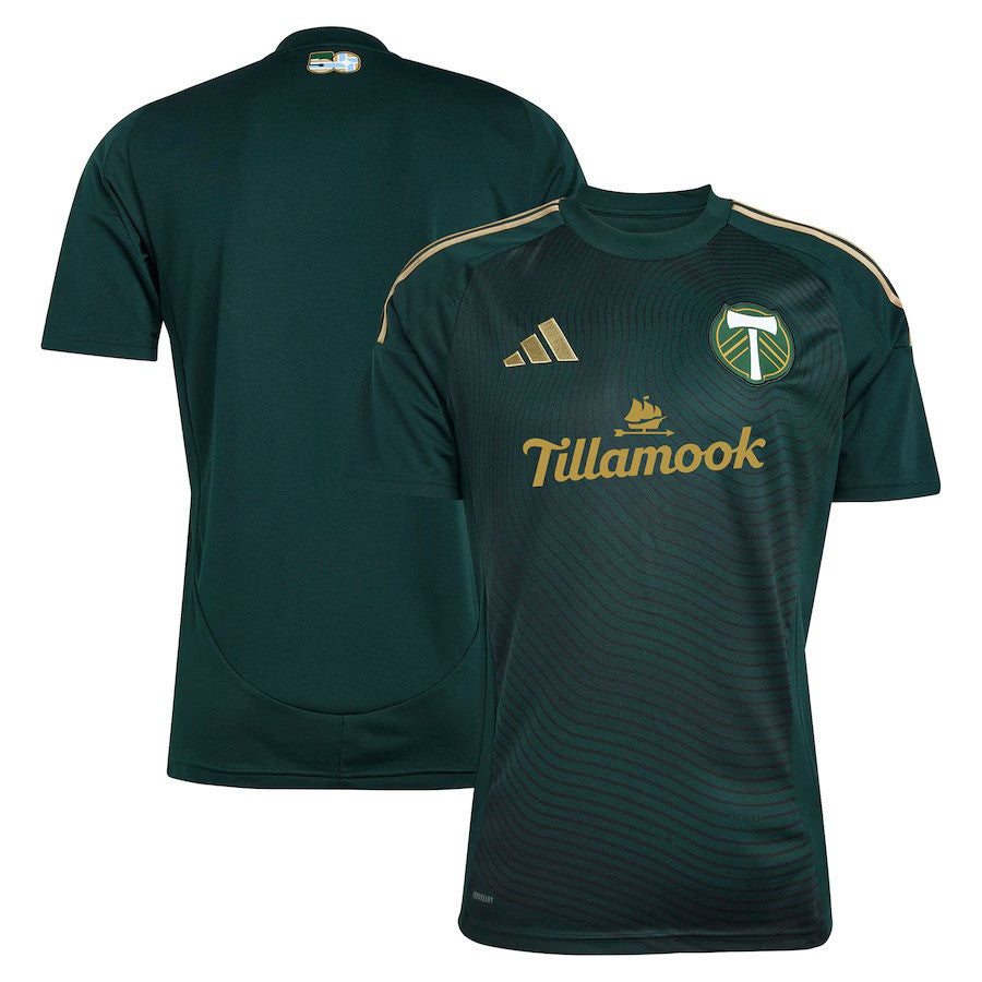 Portland Timbers MLS adidas 2025 Forever Green & Gold Replica Jersey – Green (USA Stock) - UKASSNI