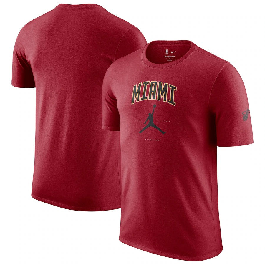 Miami Heat NBA Jordan Brand Unisex Essential Cities T-Shirt - Red - UKASSNI