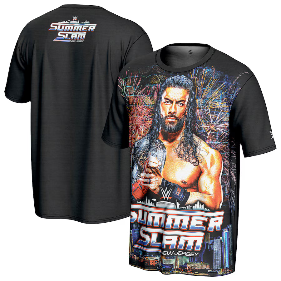 Roman Reigns WWE SummerSlam 2025 T-Shirt – Black (USA Stock) - UKASSNI