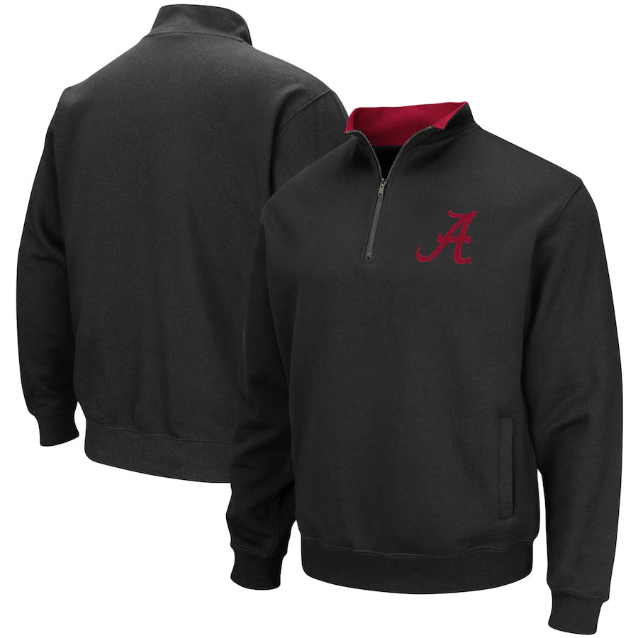 Alabama Crimson Tide NCAA Colosseum Tortugas Quarter-Zip Jacket – Black (USA Stock)