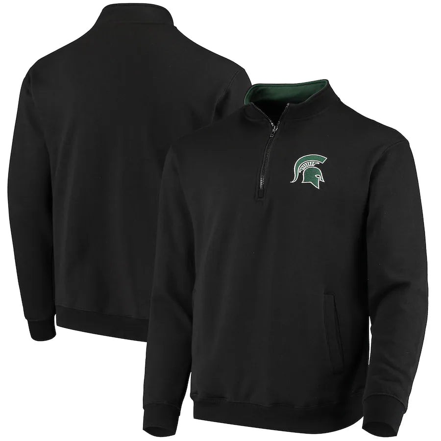 Michigan State Spartans NCAA Colosseum Tortugas Quarter-Zip Jacket – Black (USA Stock)