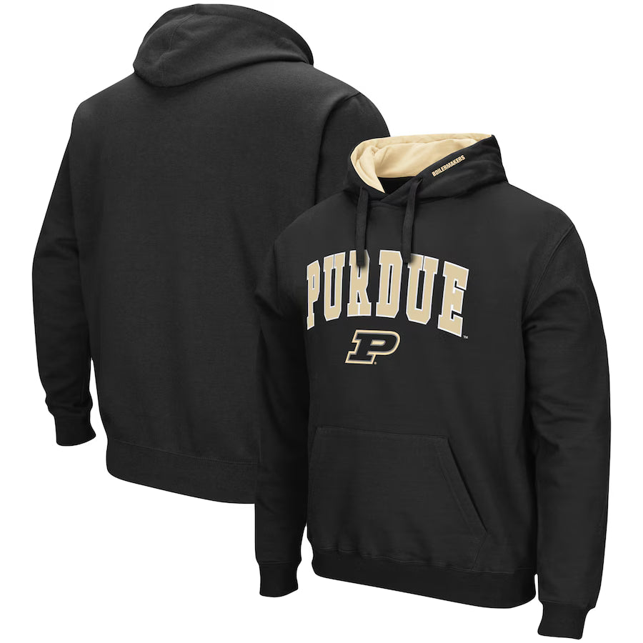 Purdue Boilermakers NCAA Colosseum Arch & Logo 3.0 Pullover Hoodie - Black (USA Stock)