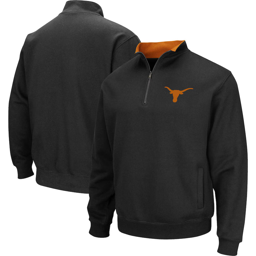 Texas Longhorns NCAA Colosseum Tortugas Quarter-Zip Jacket – Black (USA Stock)