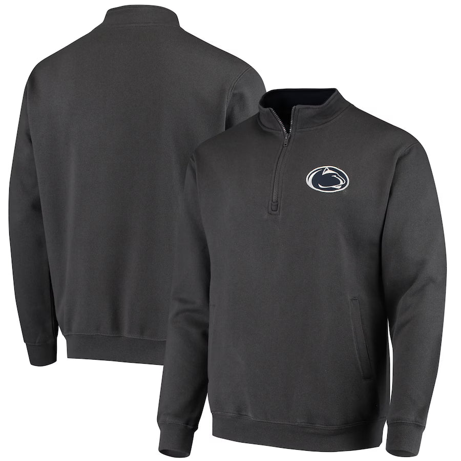 Penn State Nittany Lions NCAA Colosseum Tortugas Quarter-Zip Jacket – Charcoal (USA Stock)