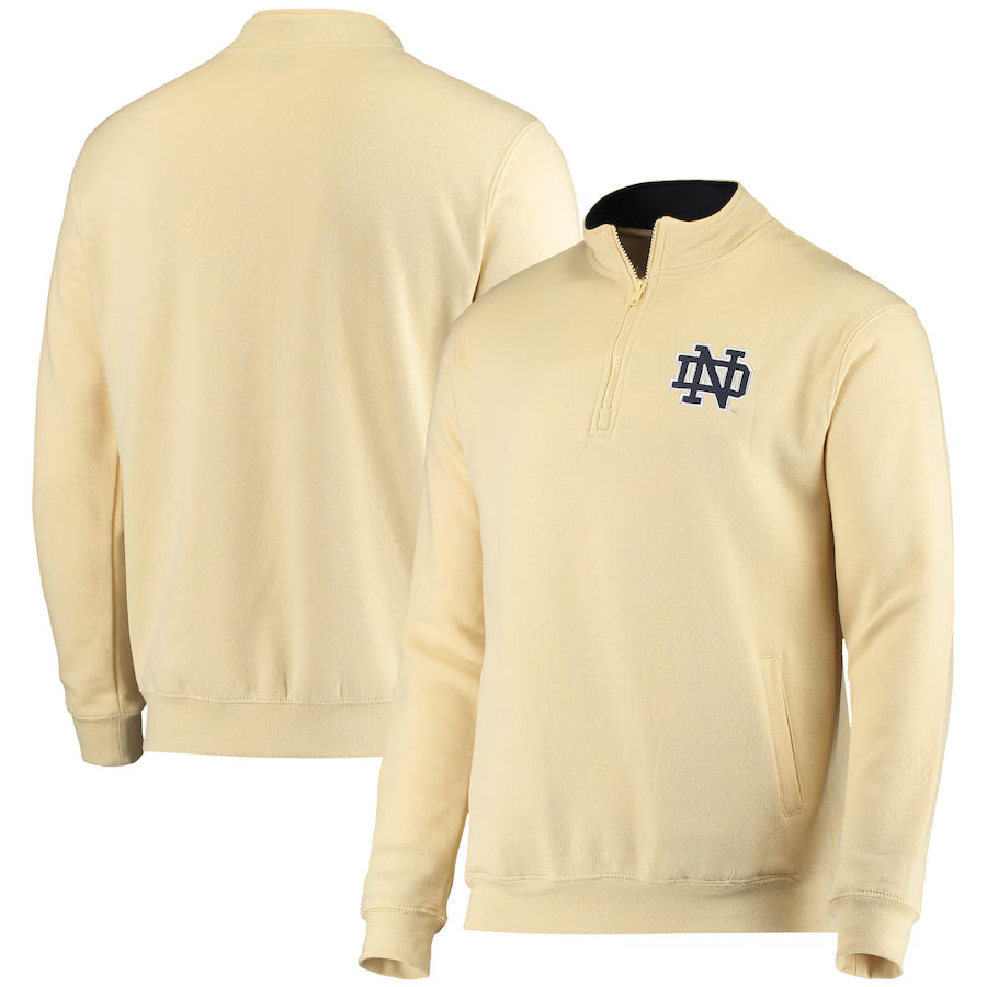 Notre Dame Fighting Irish NCAA Colosseum Tortugas Quarter-Zip Jacket – Gold (USA Stock)