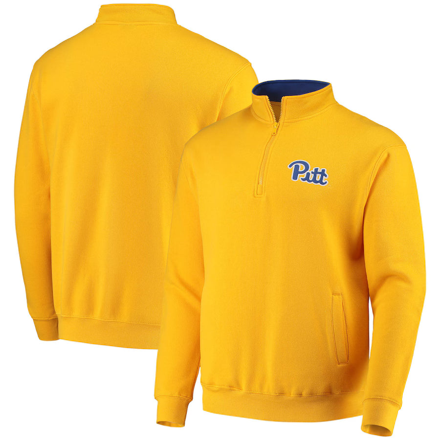 Pitt Panthers NCAA Colosseum Tortugas Quarter-Zip Jacket – Gold (USA Stock)