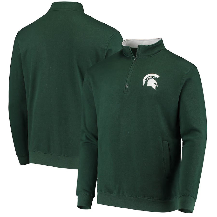 Michigan State Spartans NCAA Colosseum Tortugas Quarter-Zip Jacket – Green (USA Stock)