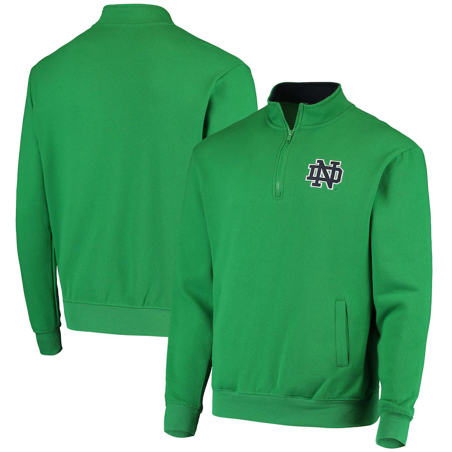Notre Dame Fighting Irish NCAA Colosseum Tortugas Quarter-Zip Jacket – Green (USA Stock)