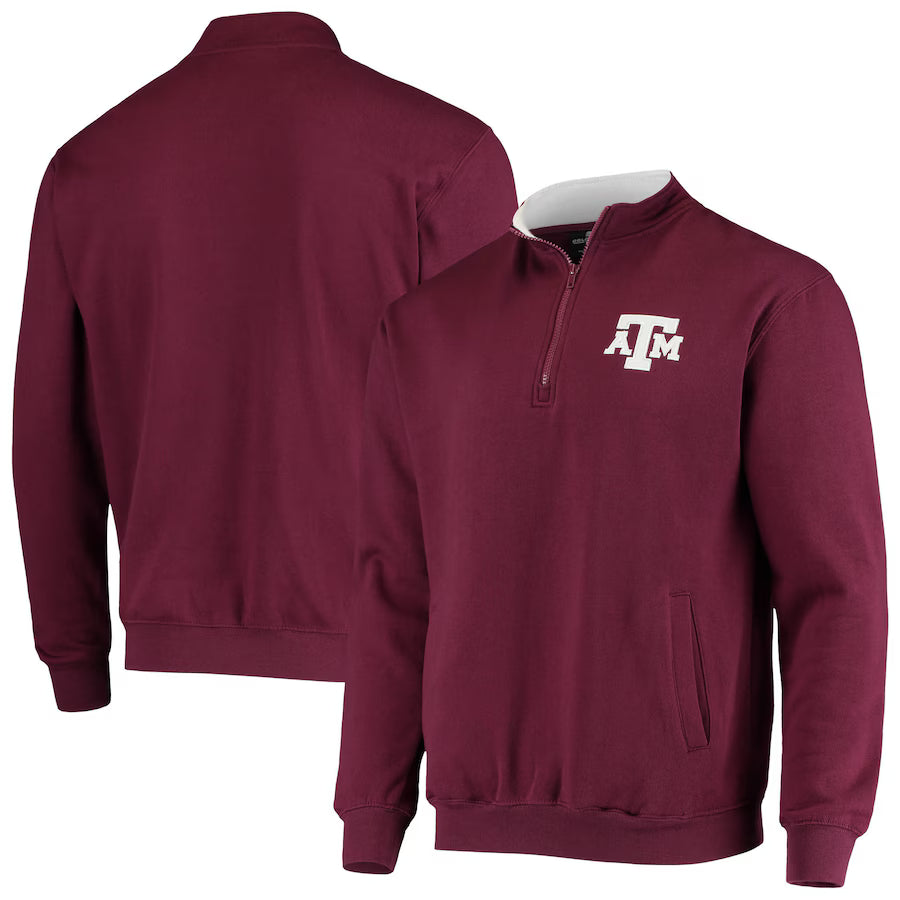 Texas A&M Aggies NCAA Colosseum Tortugas Quarter-Zip Jacket – Maroon (USA Stock)