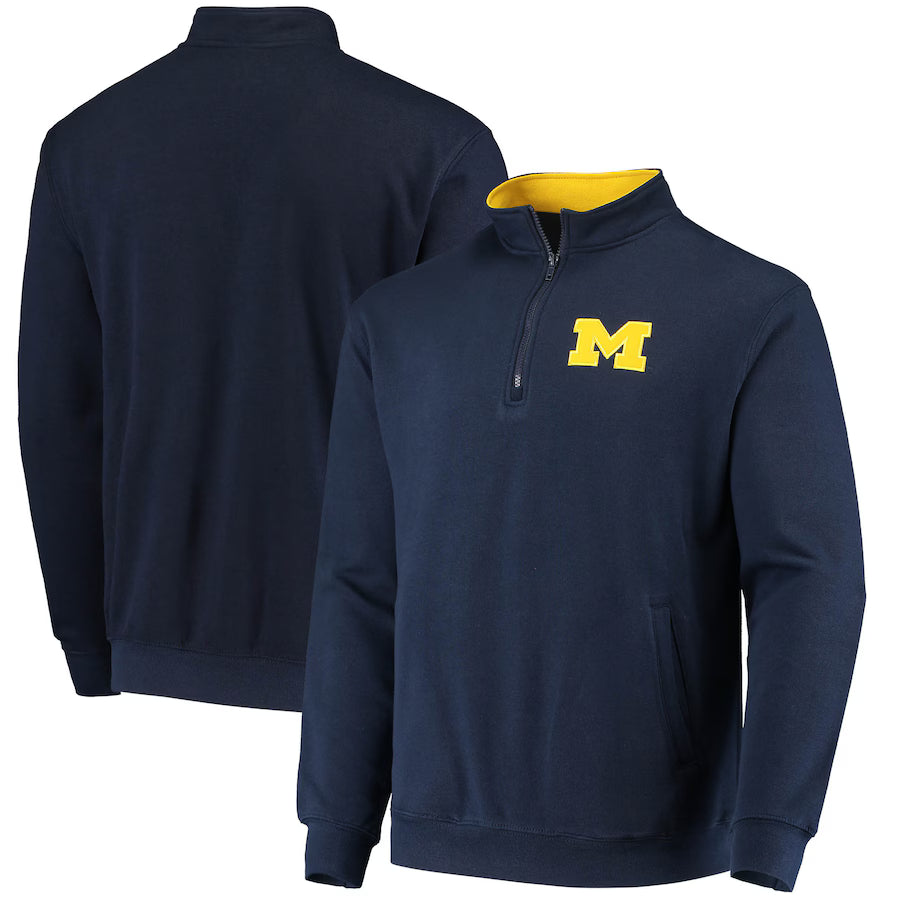 Michigan Wolverines Colosseum Tortugas Quarter-Zip Jacket – Navy (USA Stock)