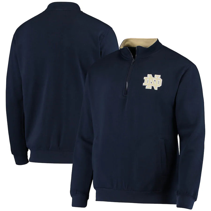 Notre Dame Fighting Irish NCAA Colosseum Tortugas Quarter-Zip Jacket – Navy (USA Stock)