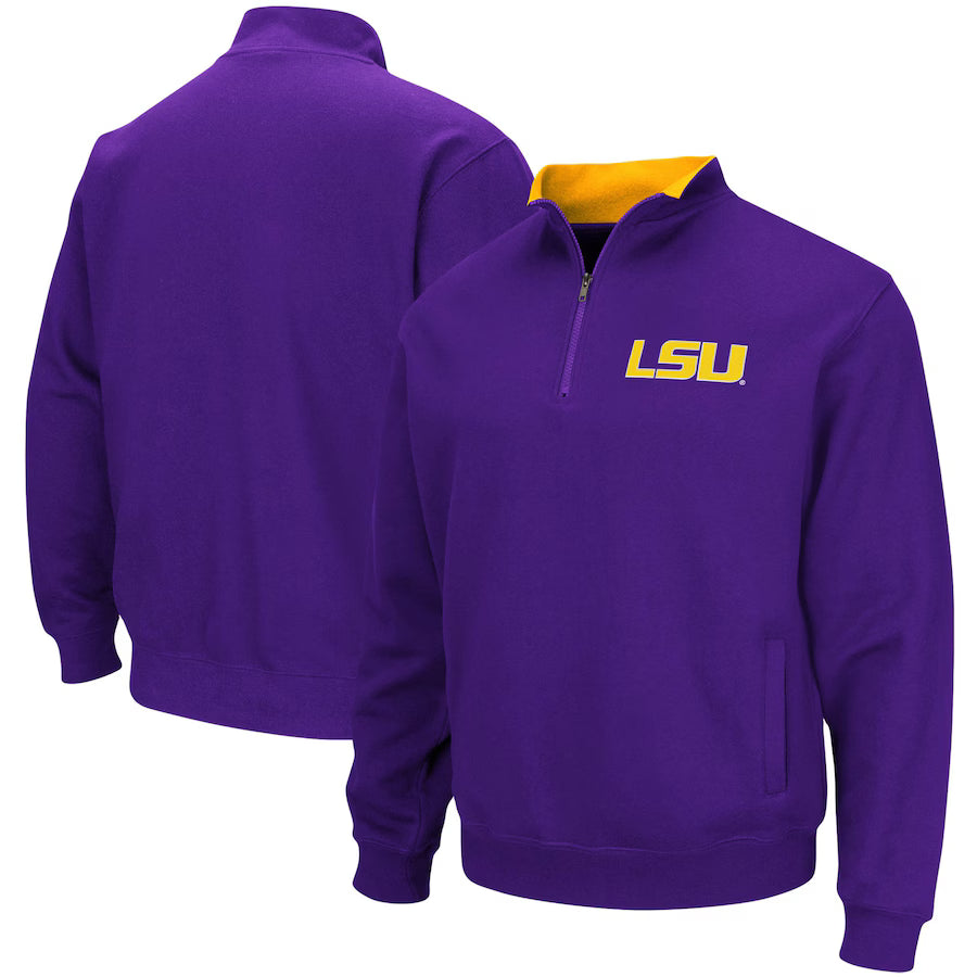 LSU Tigers NCAA Colosseum Tortugas Quarter-Zip Jacket – Purple (USA Stock)