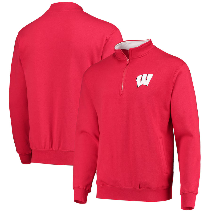 Wisconsin Badgers NCAA Colosseum Tortugas Quarter-Zip Jacket – Red (USA Stock)