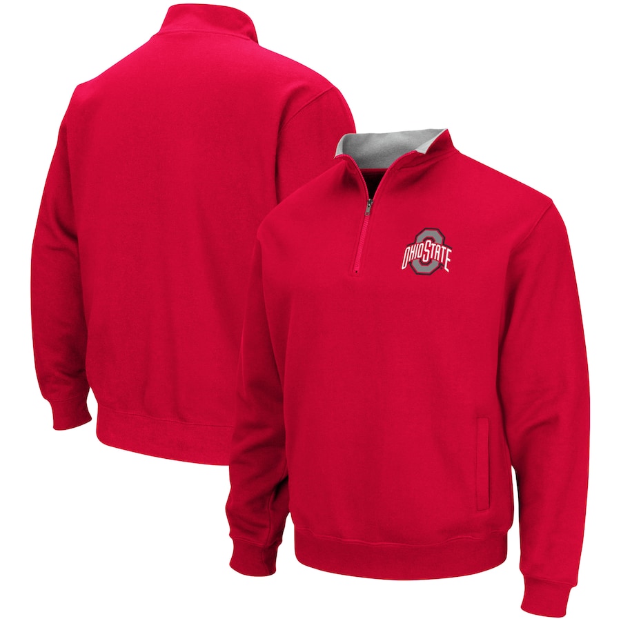 Ohio State Buckeyes NCAA Colosseum Tortugas Quarter-Zip Jacket – Scarlet (USA Stock)