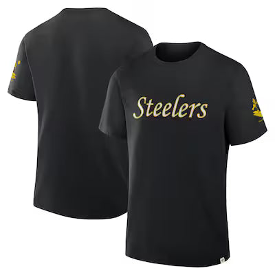 Pittsburgh Steelers Fanatics Elevated Classic Legacy T-Shirt - Royal (USA Stock)